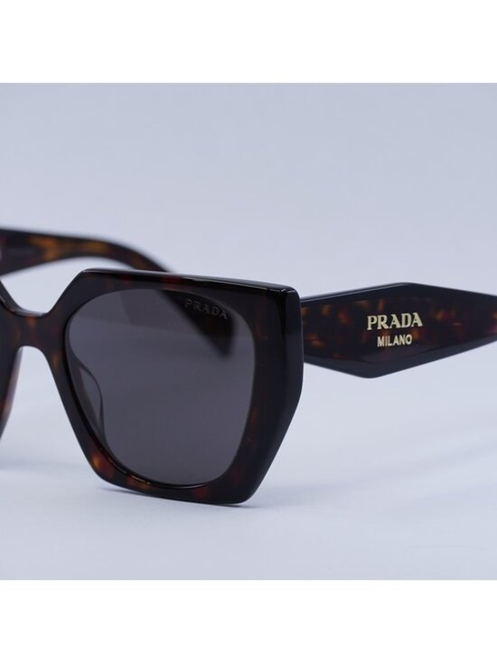 Prada PR15WS 24B40L Sunglasses Dark Havana/Black Square Frame, Dark Grey Lenses main image 10